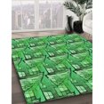 thumbnail image 3 of Ahgly Company Machine Washable Indoor Rectangle Transitional Forest Green Area Rugs, 2' x 4', 3 of 7
