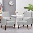 thumbnail image 2 of Costway Set of 2 Dual-use Upholstered Rocking Chair w/Pillow Light Grey, 2 of 10