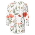 thumbnail image 4 of Pisexur Chandails à Col Rond pour Femmes Grande Taille Décontractés à Imprimé Floral à Manches Longues Chandails à Enfiler Chandail Léger, 4 of 4