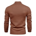 thumbnail image 5 of Chandails pour Hommes Automne 2024 Chandail Uni à Col Montant Chandail à Manches Longues Ample Chandail de Base Hauts Chandail Col Roulé Chandail Col Rond Chandails pour Hommes P-106 Café TTG, 5 of 5