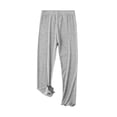 thumbnail image 1 of ShomPort Pants for Girls Full Length Stretchy Lightweight Ruffle Trim Ribbed Casual Trousers Smoothing Plain Cozy Pajama Pants, 1 of 7