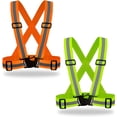 thumbnail image 1 of HANCELANT 2 Piece Adjustable Safety Security High Visibility Reflective Vest Gear Stripes Jacket, 1 of 10