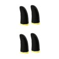 thumbnail image 4 of Maytalsory 2 Pcs Gaming Controller Gloves Touch Screen Anti-skid Elastic Sleeve Fingertips Cover Portable Computer Smartphone Black Yellow 2Set, 4 of 6