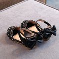 thumbnail image 3 of Girls Rhinestone Bow Dress Shoes, Sparkly Sequins Ballet Flats for Wedding Party, Adjustable Strap Princess Mary Janes Sandals, 3 of 5