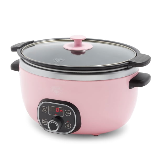 GreenLife 6QT Slow Cooker, Non-Toxic PFAS-Free Ceramic Nonstick Removable Interior Bowl, Programmable, Family Friendly, Keep Warm, Stovetop & Oven Sa