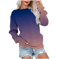 thumbnail image 1 of T-shirt Imprimé Mode pour Femmes Manches Longues Blouse Col Rond Hauts Décontractés Sweat à Capuche, 1 of 5