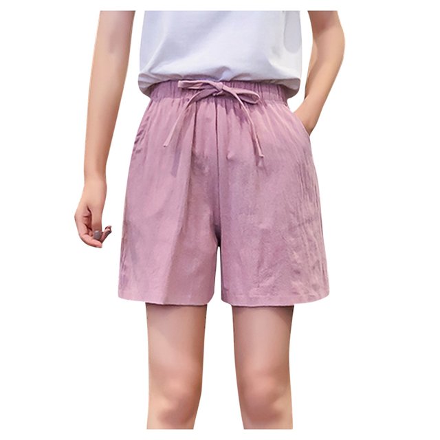 Mode Femme Short Décontracté Uni Taille Haute Ample Bandage