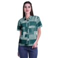 thumbnail image 1 of Moomaya Chemise à Manches Mi-Longues Imprimée pour Femmes, Col Boutonné, Haut Décontracté, 1 of 5