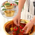 thumbnail image 3 of Becaristey Multifunctional Strainer With Bowl Easy To And Clean For Various Kitchen Needs Stainless Steel Stainless Steel Sink gold, 3 of 6