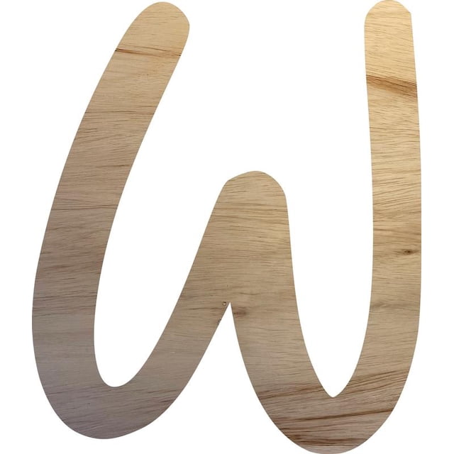 Wooden Letter W Craft Project, 5'' Tall Small Unfinished Wood Alphabet Letter, DIY