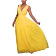 thumbnail image 2 of FcBaudy Robe Camis Sans Manches à Col en V, Robes d'Été pour Femmes, Robes pour Femmes Robe d'Été pour Femmes Nouvelle Grande Robe à Col en V de Couleur Unie Grande Robe Robe Femme, 2 of 8