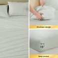 thumbnail image 3 of Kingrest 100% Cotton King Sheet Set - 4 Piece Lightweight & Cooling Bed Sheets, 16 Inch Deep Pocket, Breathable Percale Bedding, Soft & Durable Luxury Sheets (Sage Green), 3 of 9