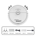 thumbnail image 2 of Automatic Vacuum Robot 3 In 1 Sweep Mop Vacuum Usb Rechargeable For Indoor Floors Tile Hardwood In White Plastic White, 2 of 5