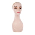 thumbnail image 3 of HILABEE Female Bald Mannequin Head 19inch Stable Base Manikin Display Model for Hats Orange no Shoulder, 3 of 8