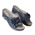 thumbnail image 2 of drppepioner Woman Fish Mouth Collection Leather Soft Footbed Orthopedic Arch-Support Sandals Sandals for Women, 2 of 3