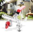 thumbnail image 1 of Domqga Brass Double Valve Tap, Double Valve Water Tap, For Home Garden, 1 of 8