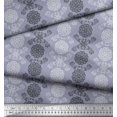 thumbnail image 2 of Soimoi Poly Georgette Fabric Damask Ethnic Print Fabric by the Yard 52 Inch Wide, 2 of 3