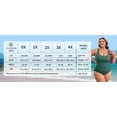 thumbnail image 2 of Charmo Plus Size Ribbed Swimsuit for Womens One Piece Scalloped Swimwear Tummy Control Bathing Suits, 2 of 5