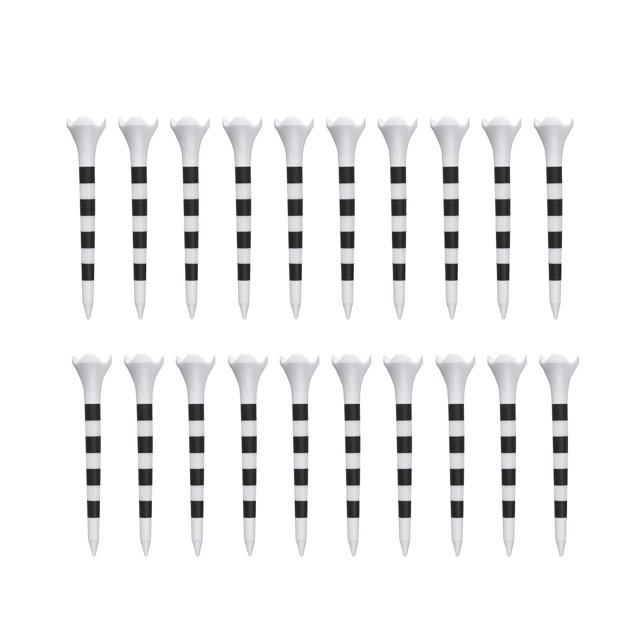 20Pcs Golfing Tees Golf Tees Golf Ball Holder for Exercise Decrease Balls Rotary Black