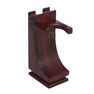 Graflsoa Support de Brosse et Rasoir de Rasage en Bois de Rose de Qualité Supérieure avec Base Antidérapante pour Rangement et Séchage dans la Salle de Bain
