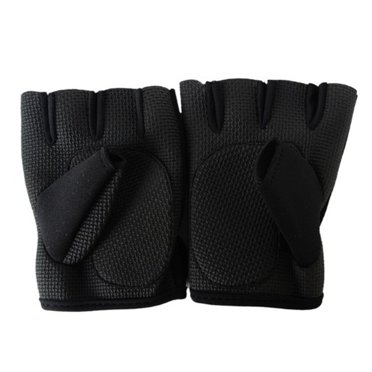 Gants de Cyclisme Gants de Musculation Demi-Fince Gants D\'entraînement Physique Gym Sport Protection Antidérapante (Noir) - Taille m