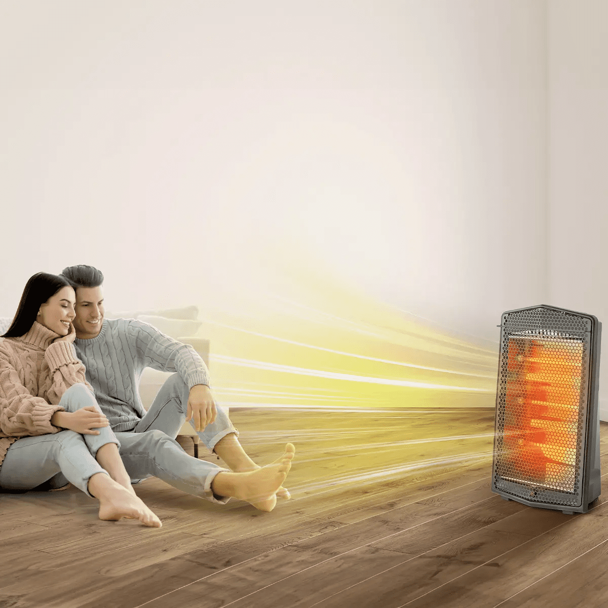 Pelonis 1500W Electric Quartz Radiant Heater with 3-Heat Settings