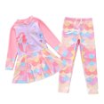 thumbnail image 1 of JTieacloth Girls Swimwear Two Piece Rash Guard UPF 50+ Sun Bathing With Swim Shorts,Sizes 6-7 Years, 1 of 4