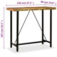 thumbnail image 4 of vidaXL Bar Table Solid Reclaimed Wood 120x60x107 cm, 4 of 5