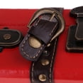 thumbnail image 4 of Esquirla Valise Rétro en Cuir et Bois pour Vêtements, Boîte de Rangement, Art pour la Maison, Rouge, 4 of 8