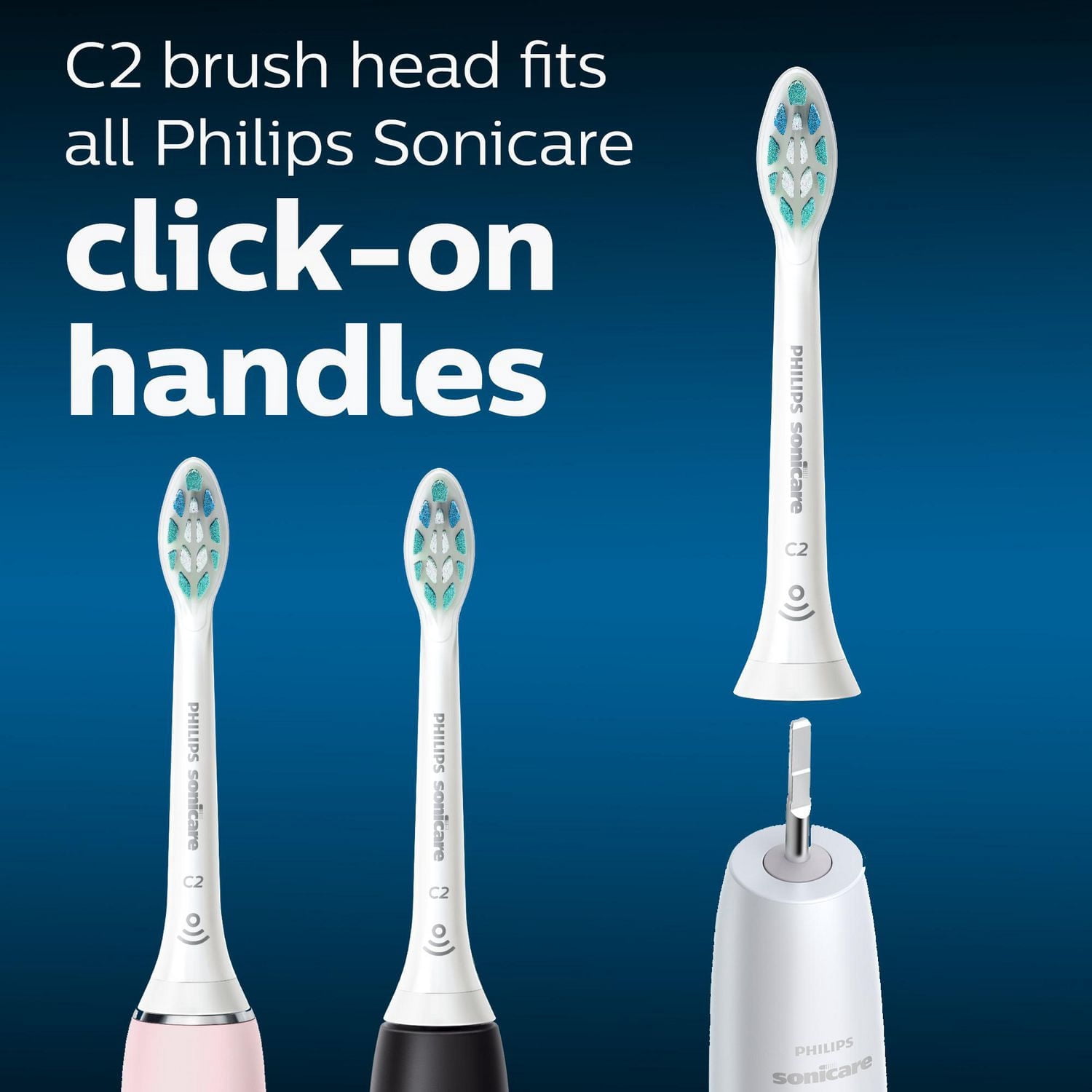 Philips Sonicare Contrôle Optimal de la Plaque Têtes de Brosse de Rechange RFID, HX9023, Blanc