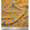 thumbnail image 1 of Soimoi Cotton Cambric Fabric Butterfly & Flower Decor Fabric Printed Yard 42 Inch Wide, 1 of 3
