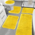 thumbnail image 4 of EQWLJWE Bathroom Rug Set 5 Piece, Microfiber Plush Bath Mat Sets, Super Absorbent Bath Mats for Bathroom,Non-Slip & Washable Bathroom Rugs,Dry Quickly Bath Rugs, Purple Bathroom Rug Set, 4 of 7