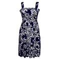 thumbnail image 1 of Peach Couture Women's Midi Multicolor Exotic Smocked Spring Summer Dress, 1 of 1