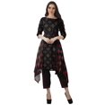 thumbnail image 2 of Moomaya Printed Traditional Clothing Womens Asymmetric Kurti Kurta With Pant Set, 2 of 6