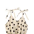 thumbnail image 3 of Diconna Girls Playsuit with Belt, Polka Dot Romper, Ruffles Strap Jumpsuit, 3 of 6
