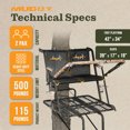 thumbnail image 3 of Muddy MLS2601 Nexus XTL 20 Ft Tall 2 Person Deer Hunting Ladder Tree Stand, 3 of 6