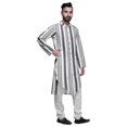 thumbnail image 2 of Atasi Button Down Asymmetric Printed Long Sleeve Rayon Kurta Pyjama Set, 2 of 4