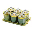 thumbnail image 1 of GROWTH TANK Assiette de Fruits Secs Plat de Collation Plateau de Service Divisé pour Fête de Vacances Maison Vert 6 Compartiments, 1 of 9