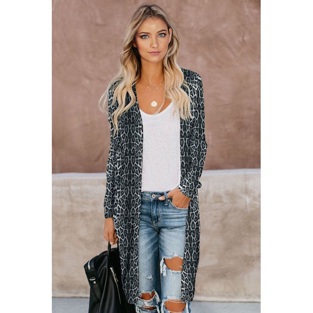 AAMILIFE Mode pour Femmes 2026 Cardigan en Tricot Douillet à devant Ouvert à Manches Longues Long