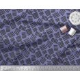 thumbnail image 2 of Soimoi Purple Poly Georgette Fabric Brush Stroke Abstract Printed Fabric 1 Yard 52 Inch Wide, 2 of 3