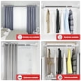 thumbnail image 4 of Tringle de Rideau de Douche Réglable Sans Perçage, Tige Télescopique en Acier Inoxydable pour Salle de Bain, Gain de Place et Séchage des Vêtements, 4 of 6