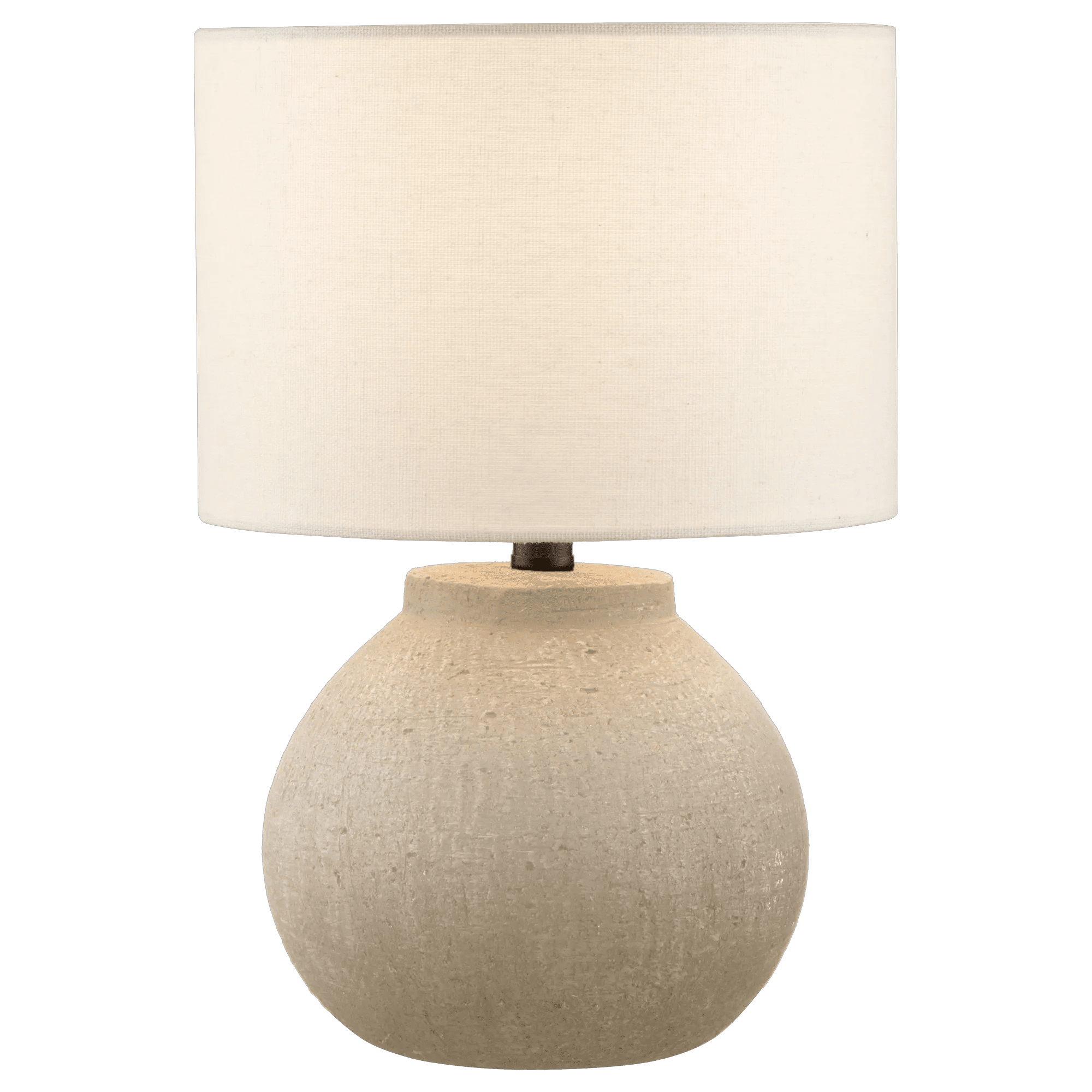 Lampe de table en céramique beige fini béton moderne Bouclair