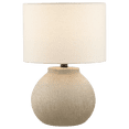 thumbnail image 2 of Bouclair Modern Textured Concrete Beige Ceramic Table Lamp, 2 of 4