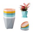 thumbnail image 3 of facefd Flowerpot Gardening Base Container Garden Ornament Multiple Colors Plant Planter Practical Portable Fashionable White Yellow, 3 of 6