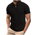 thumbnail image 2 of Sentmoon Athletic Tops for Mens Plus Size Loose Turndown Collar Short Sleeve Spring Outfits for Mens 2025 Solid Color Mens Blouses Dressy Stylish for Beach Vacation M, 2 of 8
