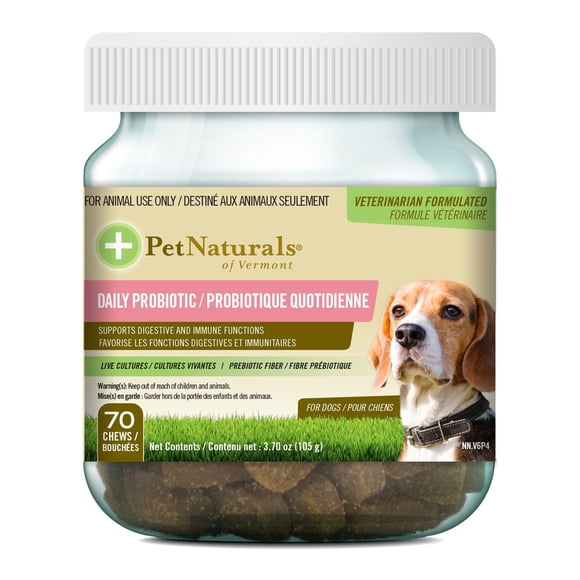 Supplément probiotique quotidienne Pet Naturals of Vermont pour chiens