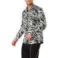 thumbnail image 5 of INSPIRE CHIC Men's Vintage Leopard Printed Button Down Long Sleeve Cotton Shirt, 5 of 5