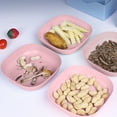 thumbnail image 1 of Pisexur Japanese Style Straw Plastic Spit Skeleton Dessert Fruit Nut Snack Dining Table Pink,Free Size, 1 of 7