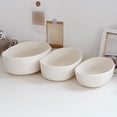 thumbnail image 2 of Home Textile Storage – Small Woven for Organization Decorative Tiny Rope Oval Hampers for desk dresser shelves, 2 of 5