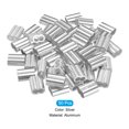 thumbnail image 3 of Unique Bargains 1/4' 6mm Aluminum Crimping Loop Sleeve Double Ferrule for Wire Rope Cable Line End, Silver 50 Pack, 3 of 5
